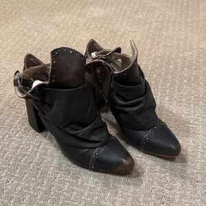 Freebird by Steven Black and Brown Heeled Booties